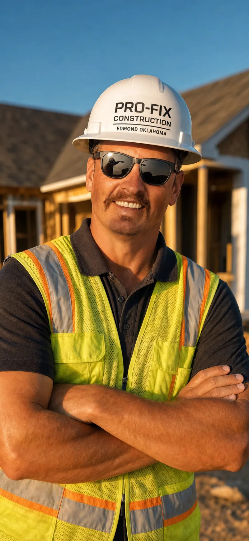 Chris Mann, owner of Pro-Fix Construction, on an Edmond, Oklahoma job site